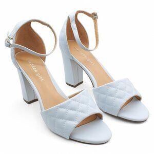 Madden Girl Blend-q Quilted Two-Piece Block-Heel Sandals (Size 8.5)